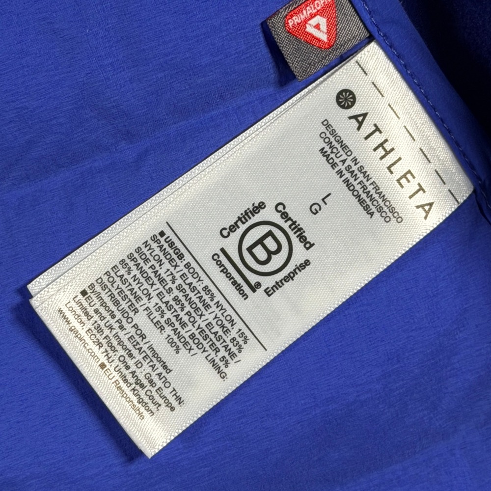 Athleta Inlet Vest 2.0 Blue Primaloft Insulated Wind Resistant 768928-00 Women L - Picture 10 of 15